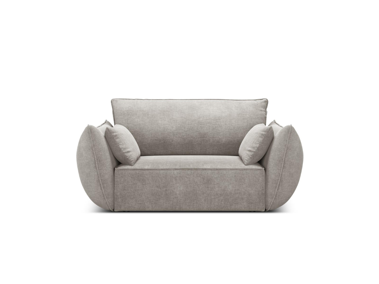 SESSEL Kaelle aus Chenille-Stoff hellgrau - Hellgrau, Textil (100/85/128cm) - Micadoni