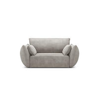 SESSEL Kaelle aus Chenille-Stoff hellgrau - Hellgrau, Textil (100/85/128cm) - Micadoni