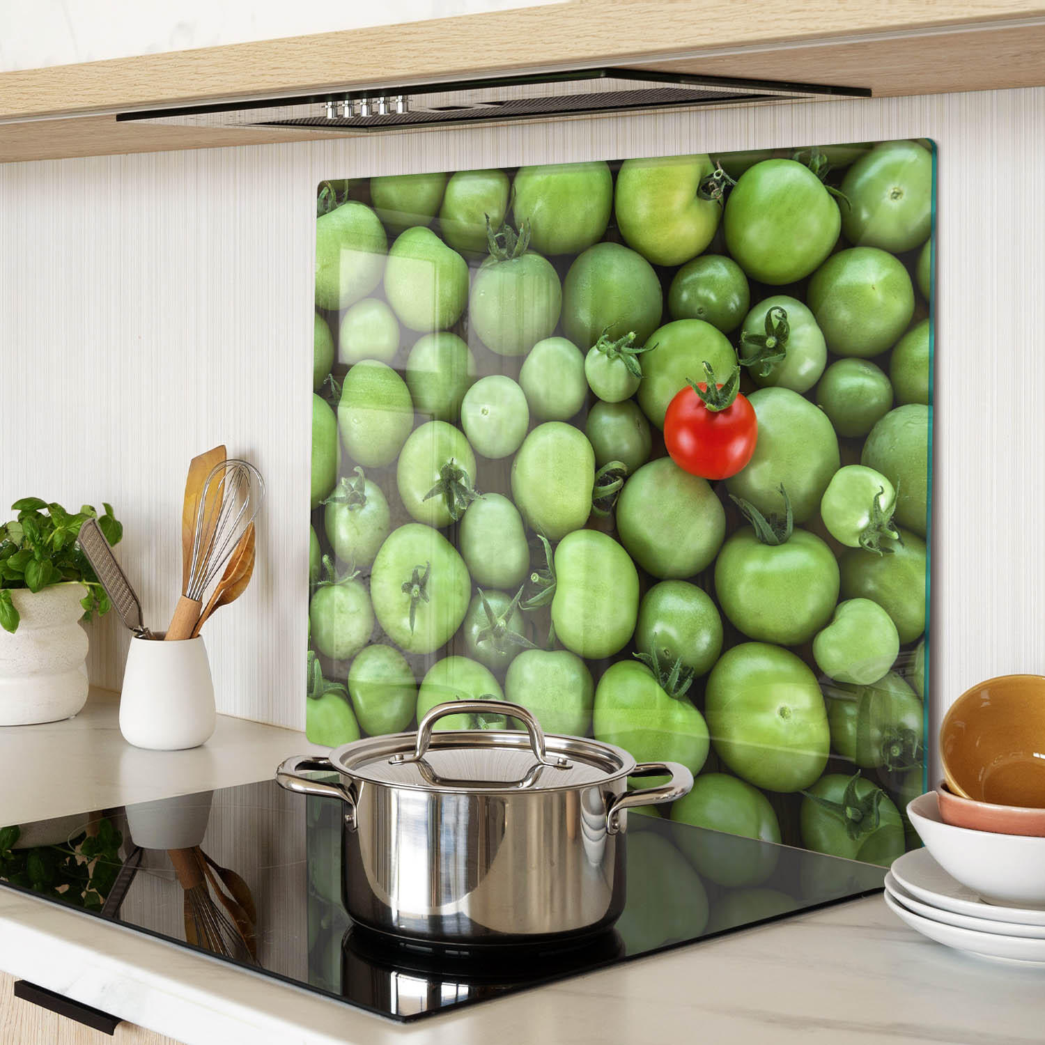 GLASPLATTE 60x52 cm Reife Tomate - Rot, Glas (60/0.4/52cm) - TULUP