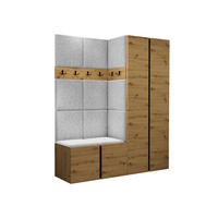 GARDEROBEN-SET Orion III - Hellgrau/Eiche Artisan, Holzwerkstoff/Kunststoff (158/186/46cm) - MIRJAN24