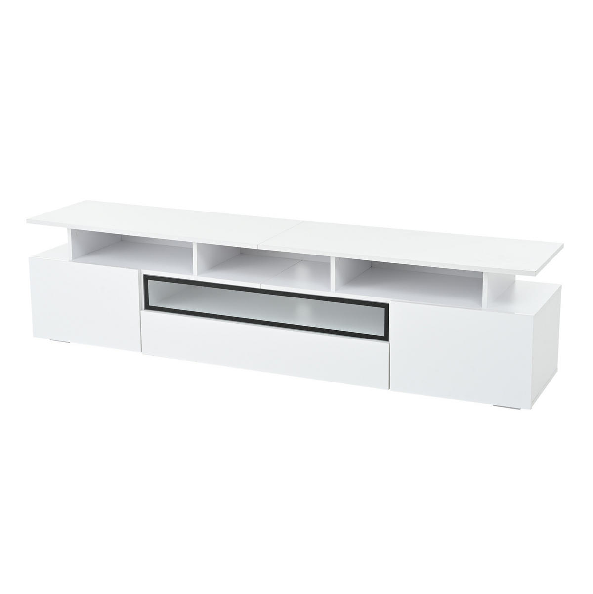 TV-ELEMENT mit LED 180 x 38 x 45 cm Hochglanz Weiß - Weiß, Holzwerkstoff (38/45/180cm) - Beauniv