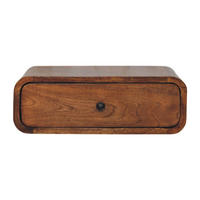 NACHTTISCH Avora Wandmontiert mit 1 Schublade, Braun - Messingfarben/Braun, Holz/Metall (45/15/32cm) - Artisan Furniture