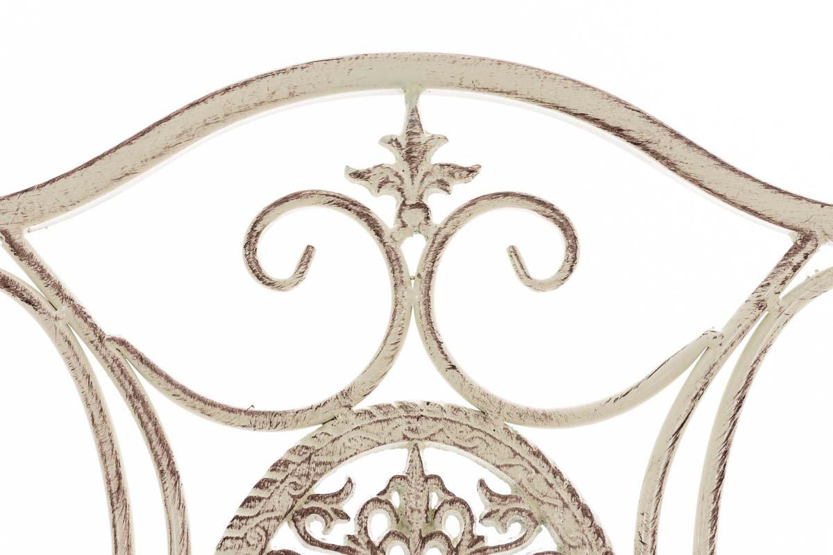 BALKONSET Bistroset Rizar Metall Antik-creme 2 Personen - Beige, Metall - DELUKE