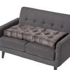 SITZAUFLAGE grau 100/48/10 cm – Sofa-Sitzkissen, Velours - Grau, Textil (48/100/10cm) - Homescapes