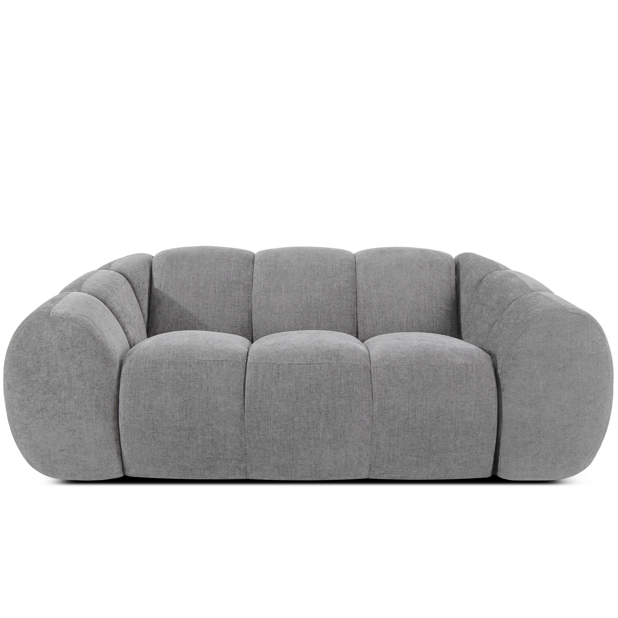 2-SITZER SOFA FLAVA, hell Aschgrau - Hellgrau, Holz/Holzwerkstoff (200/76/100cm) - KONSIMO®