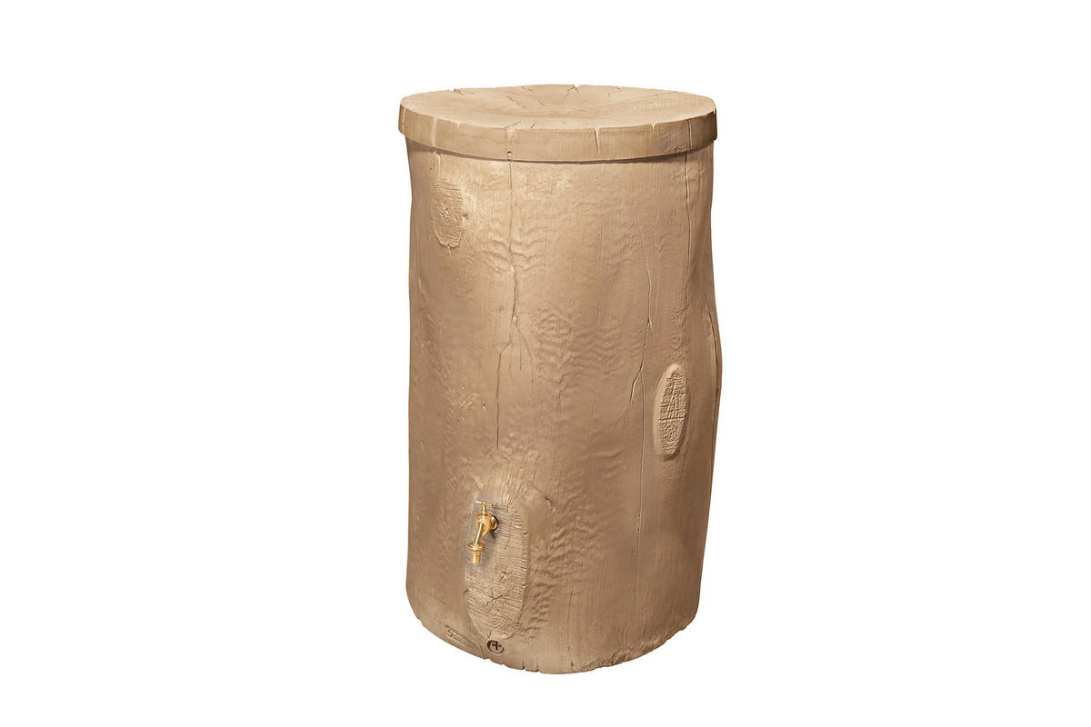 STOCK Regentonne 400 L, light - Braun, Kunststoff (72/119/72cm) - GARANTIA