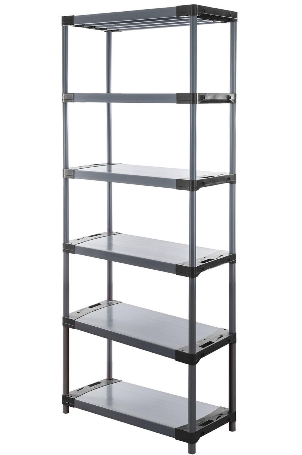 KUNSTSTOFFREGAL GREY BEAR Extra-Tall 220x80x46cm Fachlast 120kg Grau - Grau, Kunststoff (80/222/46cm) - PROREGAL