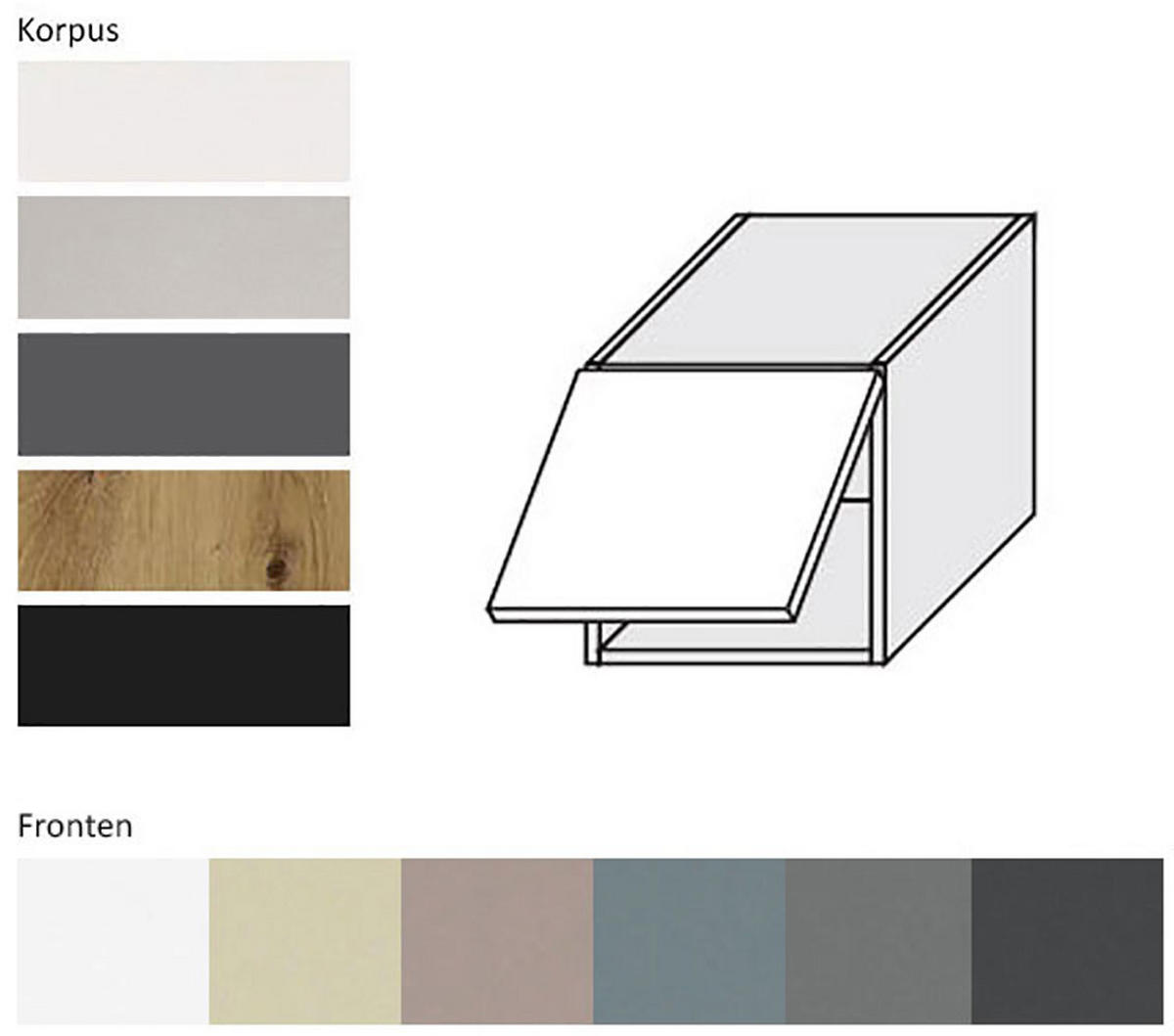 KLAPPHÄNGESCHRANK Kvantum W4B/30 Dust Grey Matt / Lava Matt 30 / 32,5 / 36cm - Dunkelgrau/Grau, Holz/Holzwerkstoff (30/36/32.5cm) - Feldmann-Wohnen