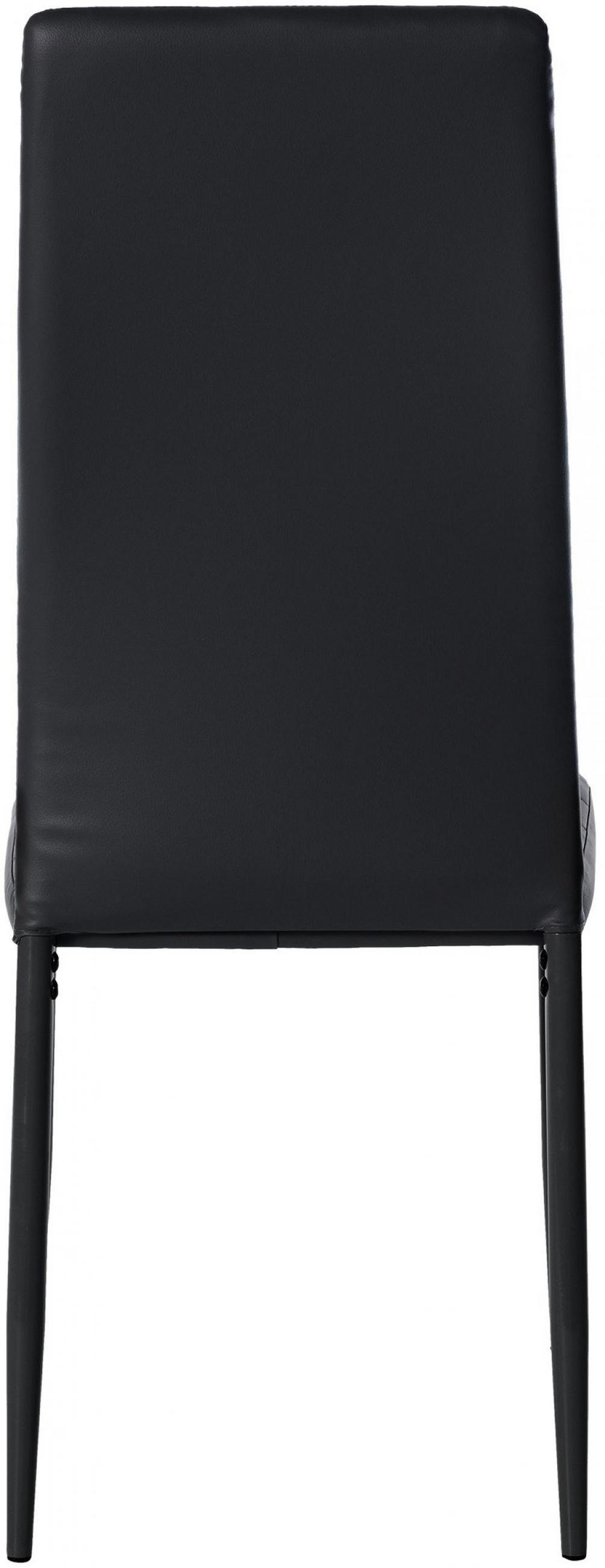 STUHL Lederlook schwarz - Schwarz, Textil/Metall (41.5/99/40cm) - CLP