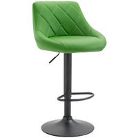 BARHOCKER Lederlook grün - Schwarz/Grün, Textil/Metall (46/83/49cm) - CLP