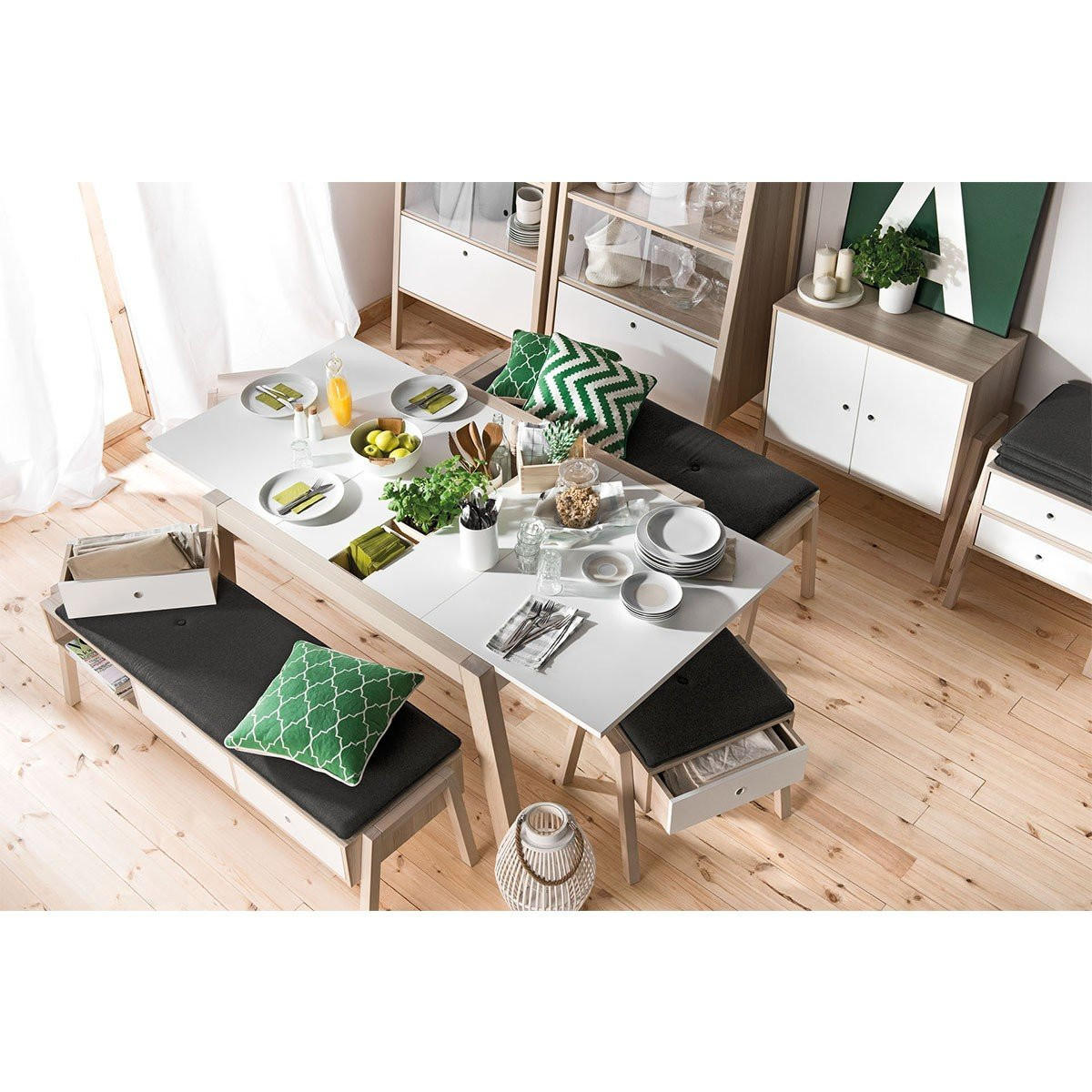 KOMMODE 2 Türen 1 Innenregal - SPOT - 87,5/40/90 cm - Braun, Holzwerkstoff (40/90/87.5cm) - Calicosy