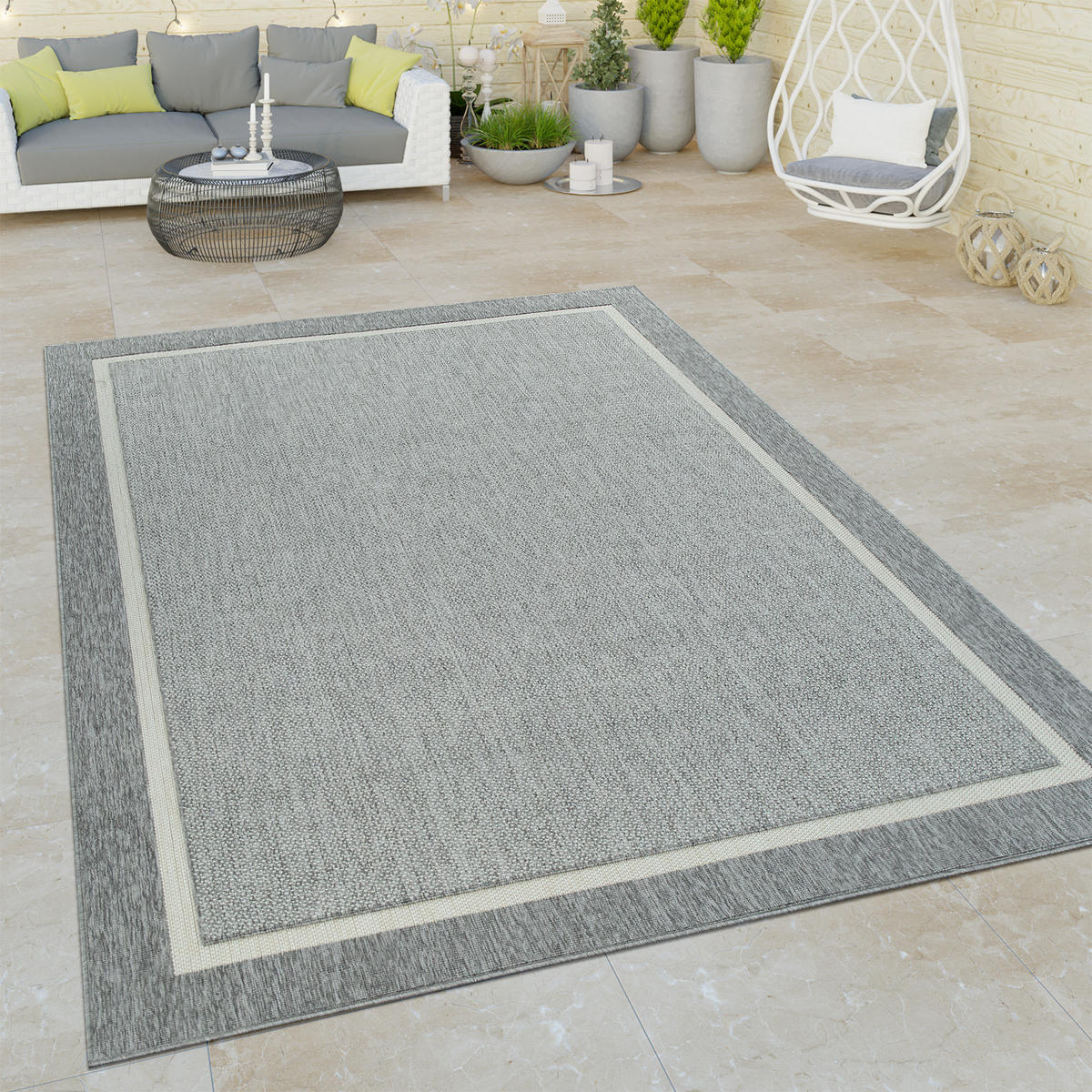 OUTDOORTEPPICH 120/170 cm Brugge 225 - Grau, Textil (120/170cm) - Paco Home