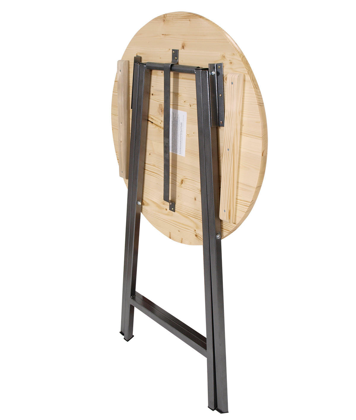STEHTISCH Zülpich aus Metall + Holz (Nadelholz) 78cm - Braun, Metall (78/78/110.5cm) - TPFGarden