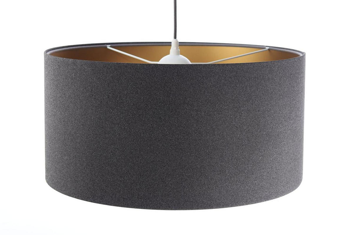 HÄNGELEUCHTE Grau 60/30 cm - Schwarz/Grau, Kunststoff (60/1.1/30cm) - ONZENO