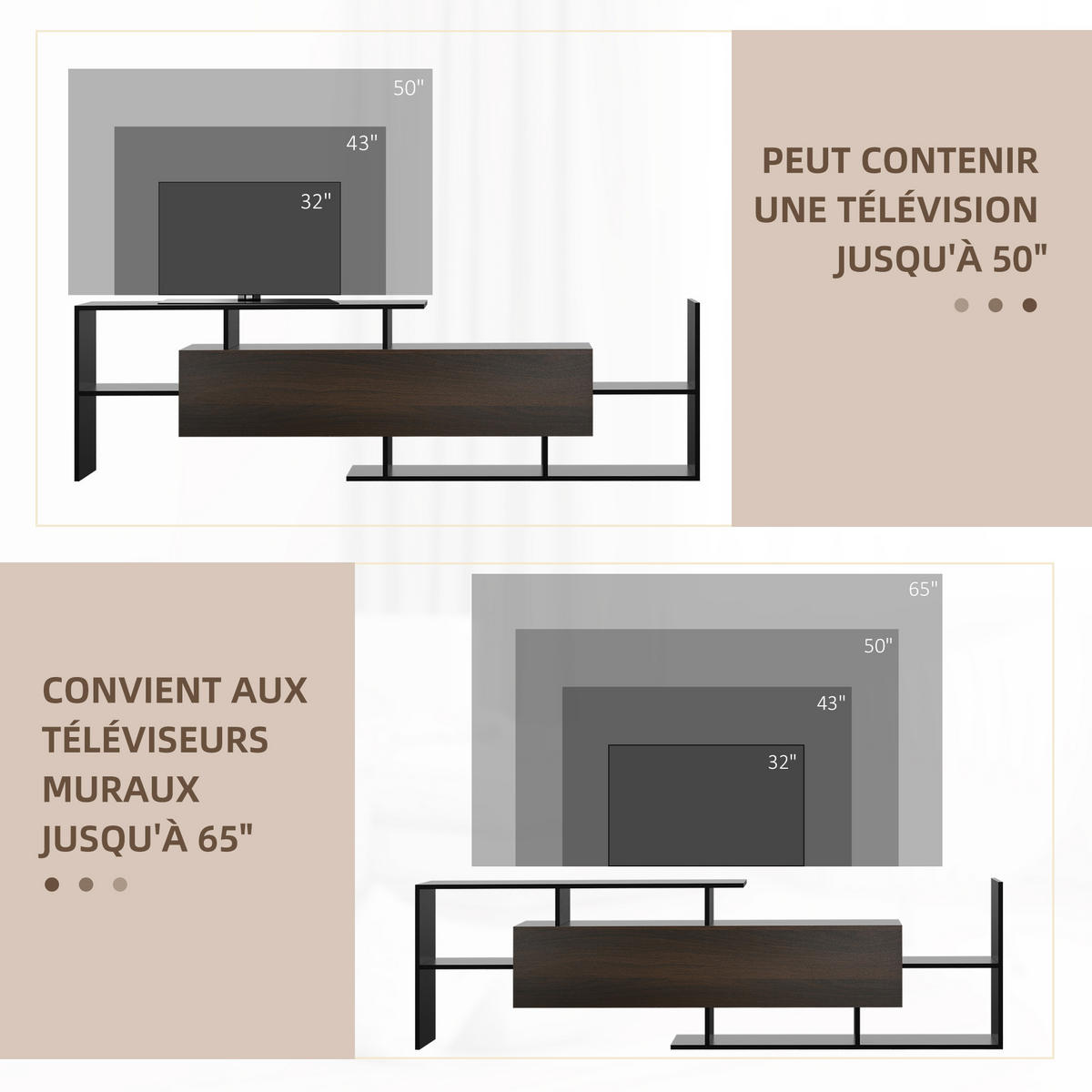 TV-MÖBEL Schwarz 1 Stück - Schwarz, Holzwerkstoff (153.6/42/25cm) - GiPP