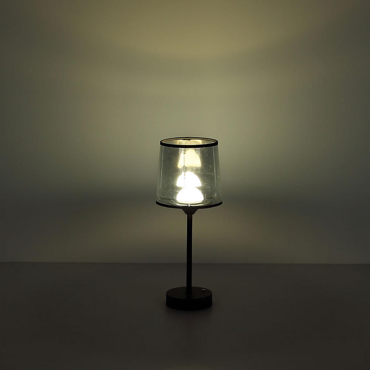 LED TISCHLEUCHTE Lunki Metall Schwarz - Schwarz, Kunststoff (14/14/35cm) - Globo Lighting