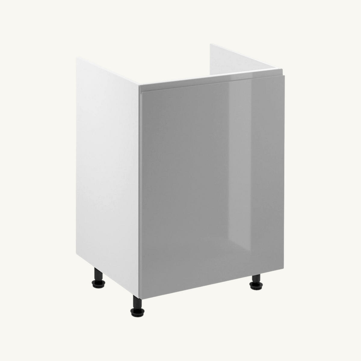 KÜCHENZEILE 240 cm Glanzia – KU-S04 – Grau – Hochglanz - Grau, Holzwerkstoff (240/212/58cm) - hi-markt