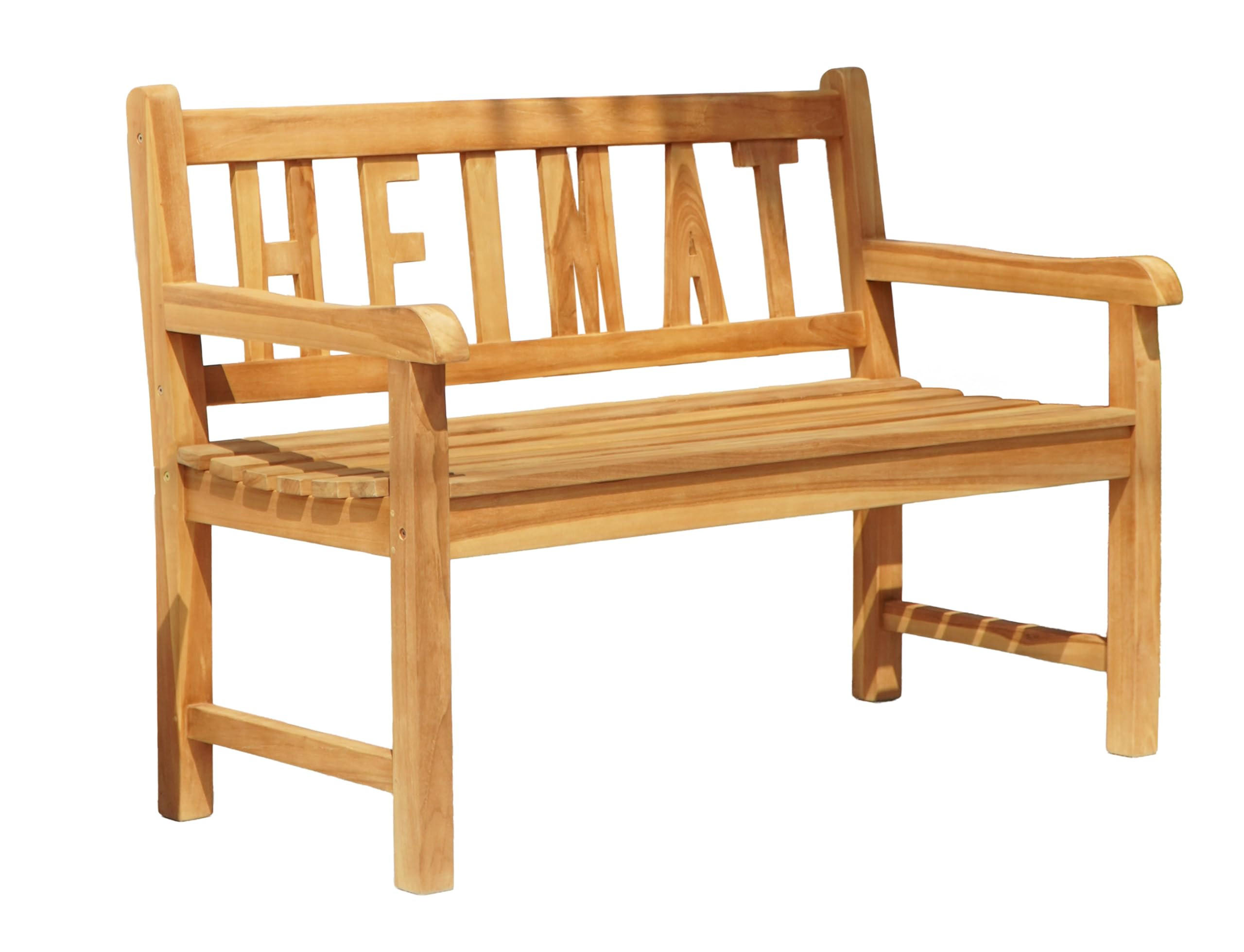 GARTENBANK Osmar 2-Sitzer Terrassenbank - Braun, Holz (64/89/120cm) - DELUKE