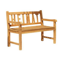 GARTENBANK Osmar 2-Sitzer Terrassenbank - Braun, Holz (64/89/120cm) - DELUKE