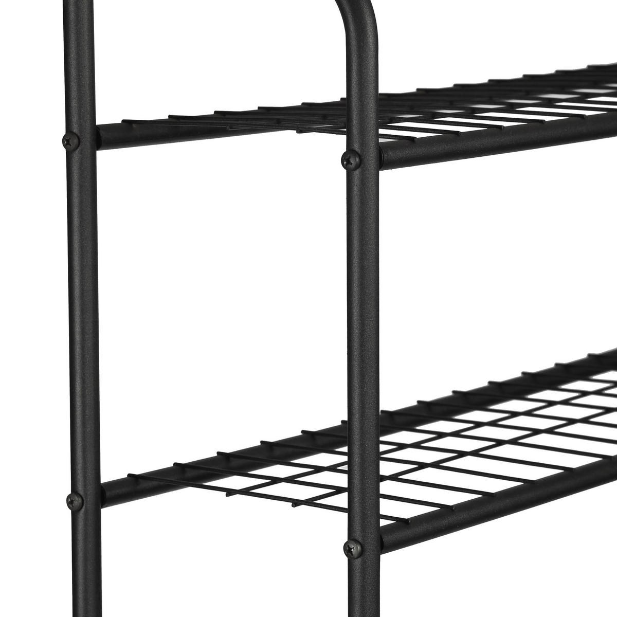 BADEZIMMERREGAL Nordborg - Schwarz, Metall (69/161/24.5cm) - [en.casa]
