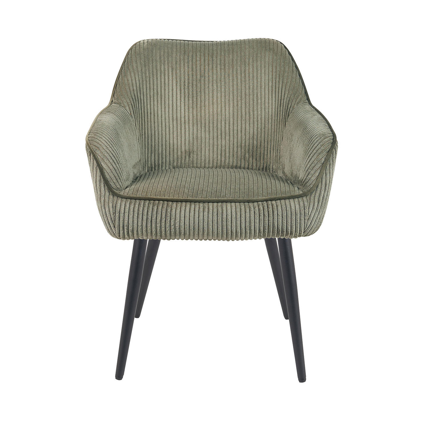 ESSZIMMERSTUHL Mika-Bela - Schwarz/Grün, Textil/Metall (60/82/61cm) - DUBI Möbel