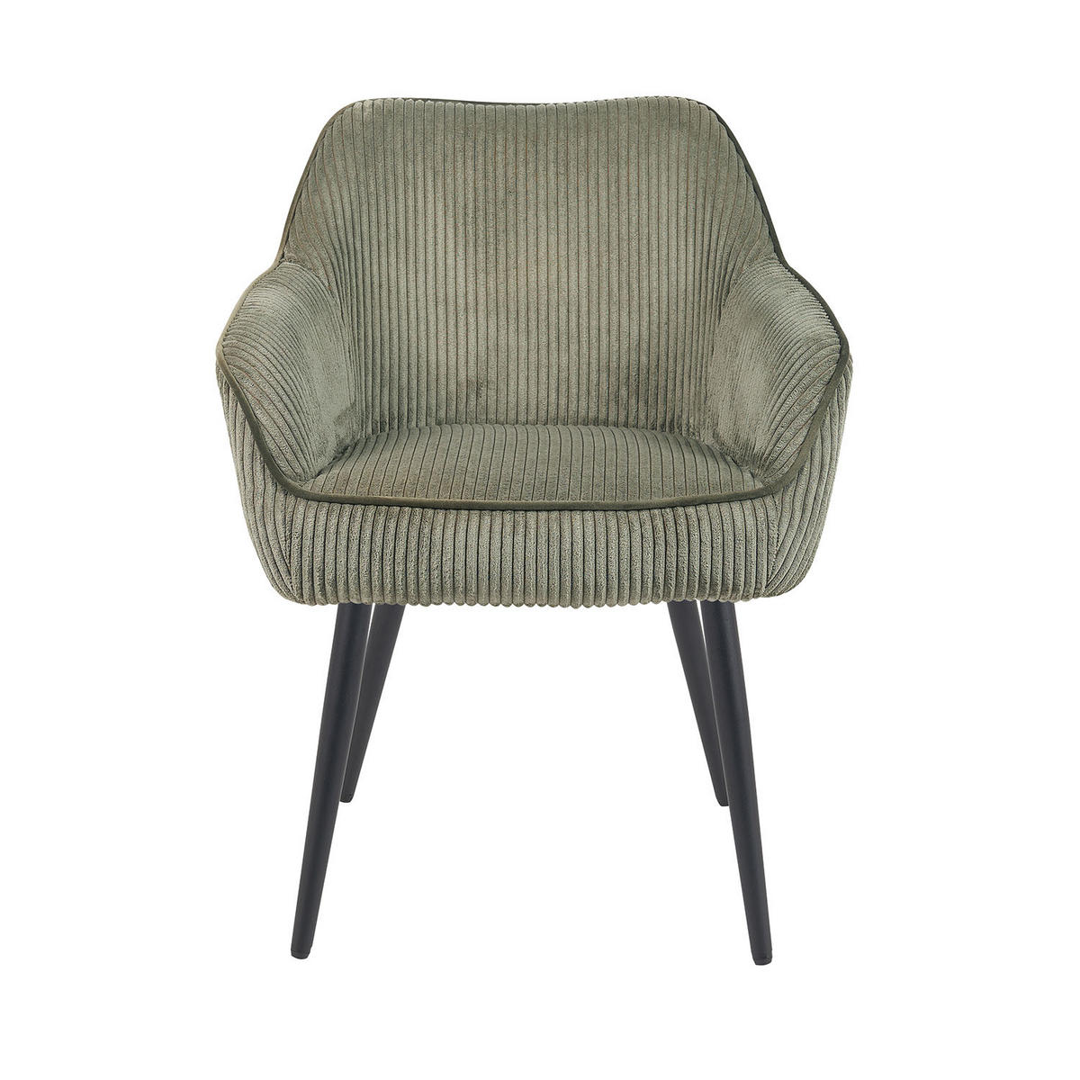 ESSZIMMERSTUHL Mika-Bela - Schwarz/Grün, Textil/Metall (60/82/61cm) - DUBI Möbel