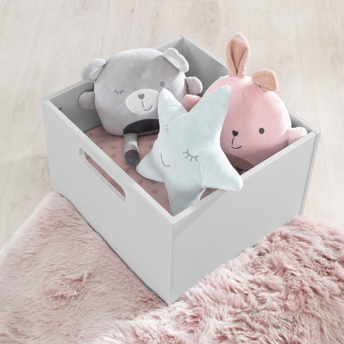 SPIEL-BOX Grau - Grau, Holzwerkstoff (42/38cm) - Roba