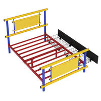 METALLBETT 90/200 cm Blau mit 2 Schubladen - Blau, Metall (90/200cm) - Oxeza