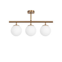 DECKENLEUCHTE ambre farbe gold jahrgang 15w 3 glühbirnen - Goldfarben, Metall (60/15/40cm) - Concept Usine