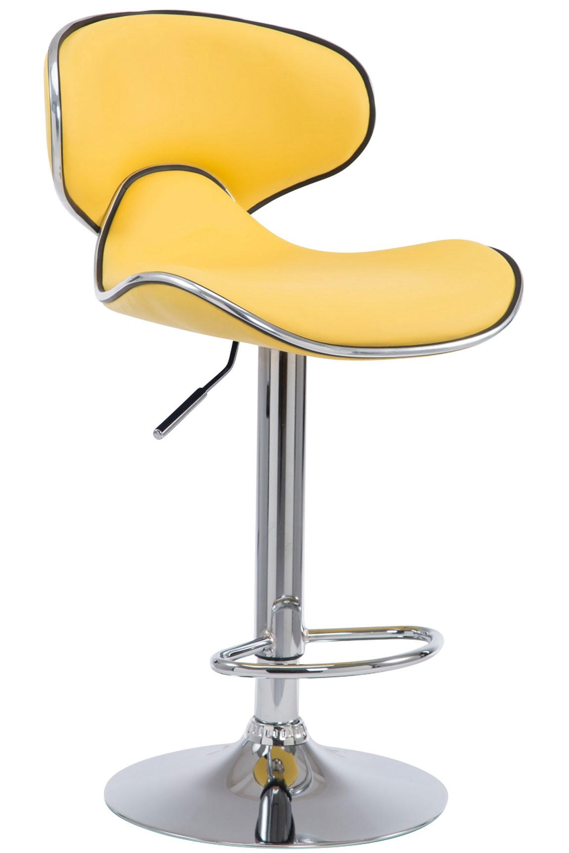 BARHOCKER Las Vegas V2 Kunstleder 88-108x46x49 cm Gelb - Gelb, Leder (46/88/49cm) - furnicato