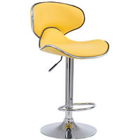 BARHOCKER Las Vegas V2 Kunstleder 88-108x46x49 cm Gelb - Gelb, Leder (46/88/49cm) - furnicato