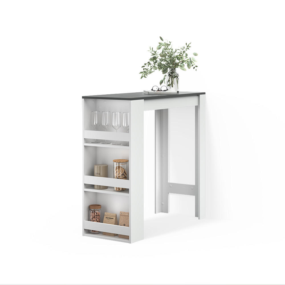 BARTISCH Regusa Weiß/Anthrazit 45 x 110 cm - Anthrazit/Weiß, Holzwerkstoff (110/45/106cm) - Livinity®