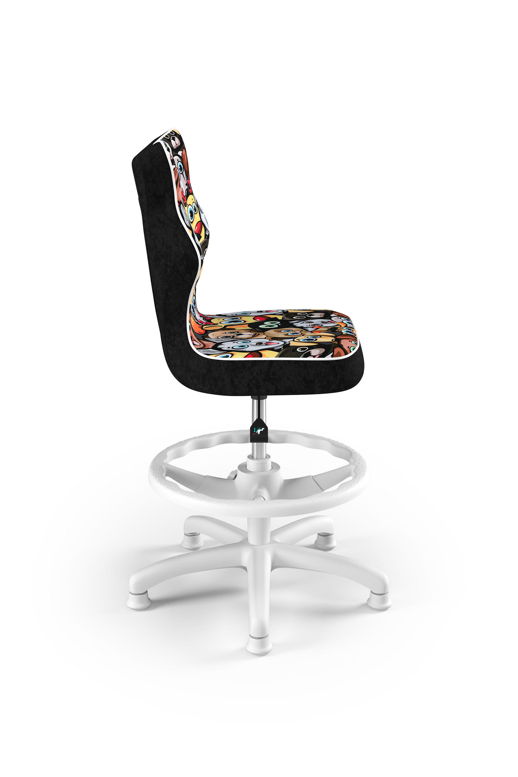 KINDERSTUHL Petit mit Fußstütze - Schwarz, Textil (66/96/66cm) - RAUMHIRSCH FURNITURE