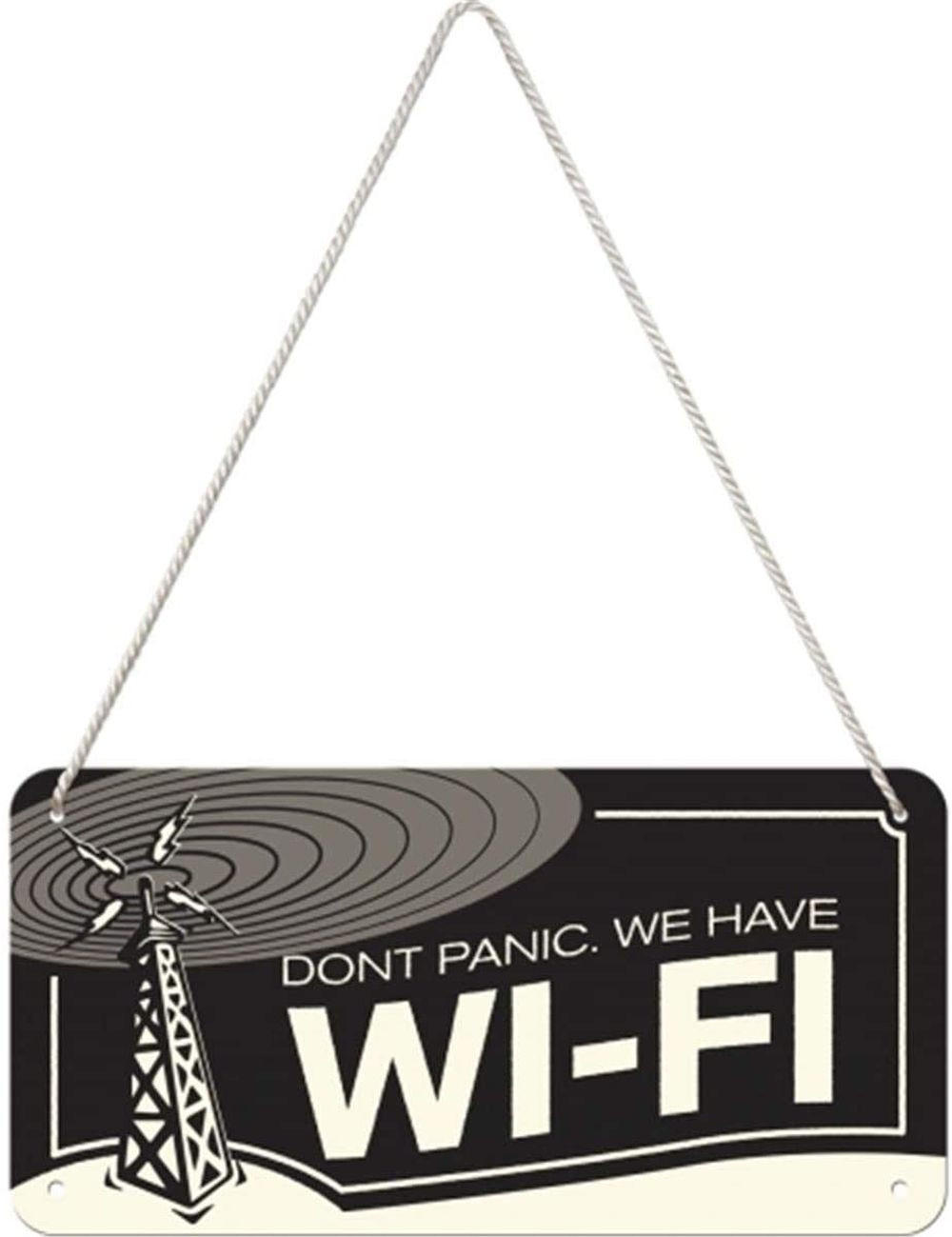 HÄNGESCHILD 10/20 cm Achtung We have WI-FI - Multicolor, Metall (20/10/0.2cm) - Nostalgic-Art