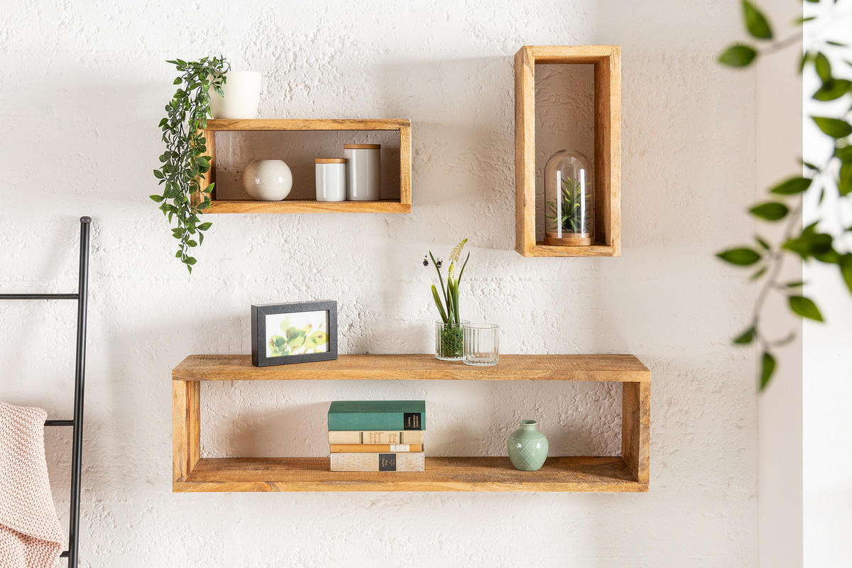 WANDREGAL HEMINGWAY Mango Natur 941430 cm - Naturfarben, Holz (94/25/19cm) - riess-ambiente