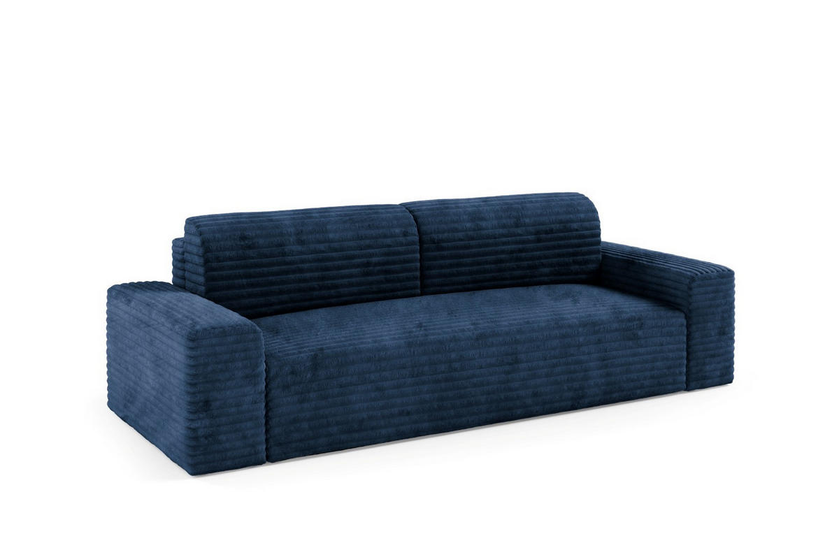 SCHLAFSOFA mit Bettkasten Dunkelblau - Schwarz/Dunkelblau, Holz/Holzwerkstoff (260/70/102cm) - Furnisell