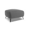 POUF Samt Stoff Grau - Schwarz/Grau, Textil/Metall (65/44/65cm) - Makamii