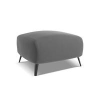 POUF Samt Stoff Grau - Schwarz/Grau, Textil/Metall (65/44/65cm) - Makamii