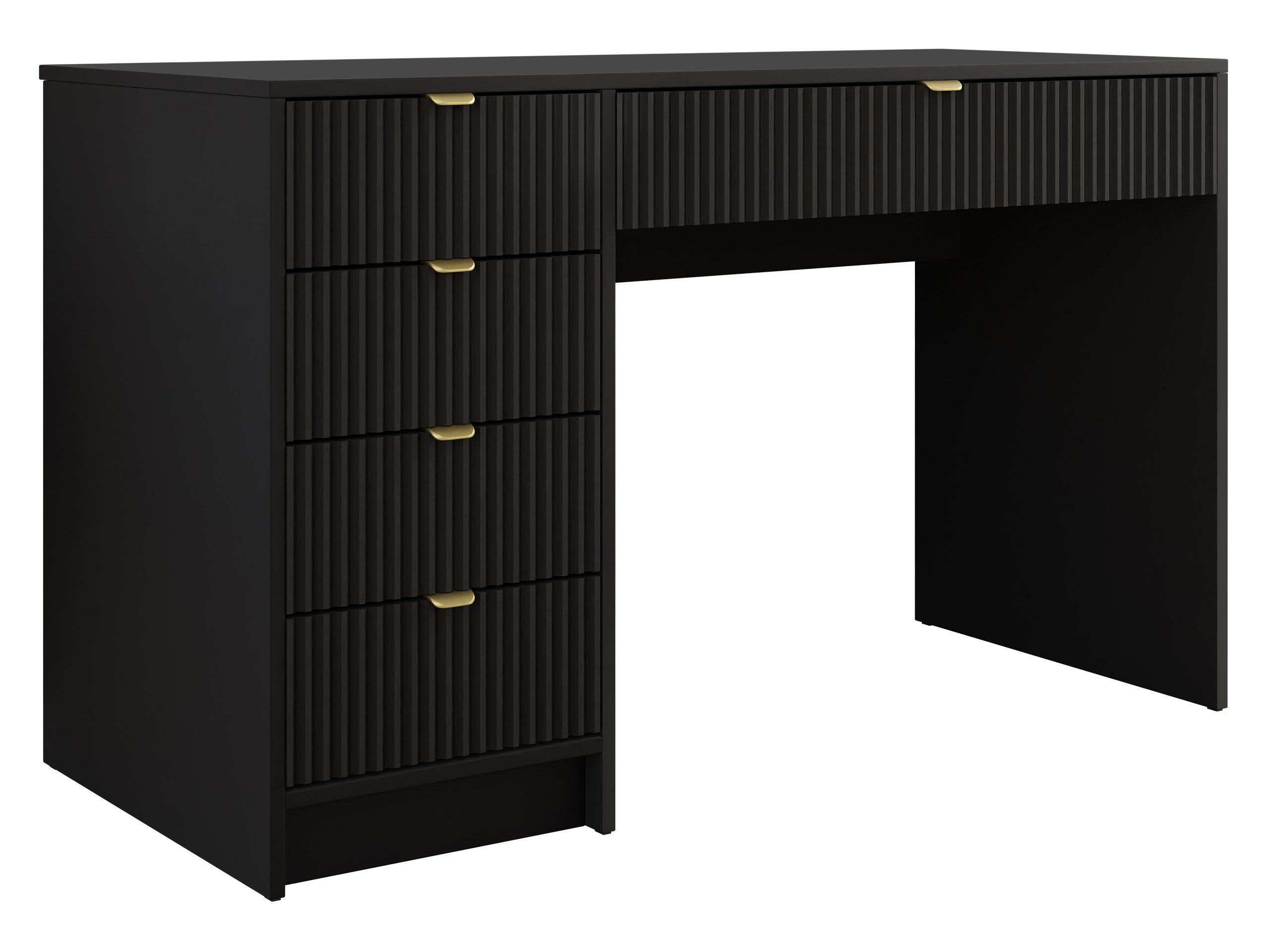 SCHREIBTISCH Tireno - Goldfarben/Schwarz, Holzwerkstoff/Metall (55/120/76cm) - MIRJAN24