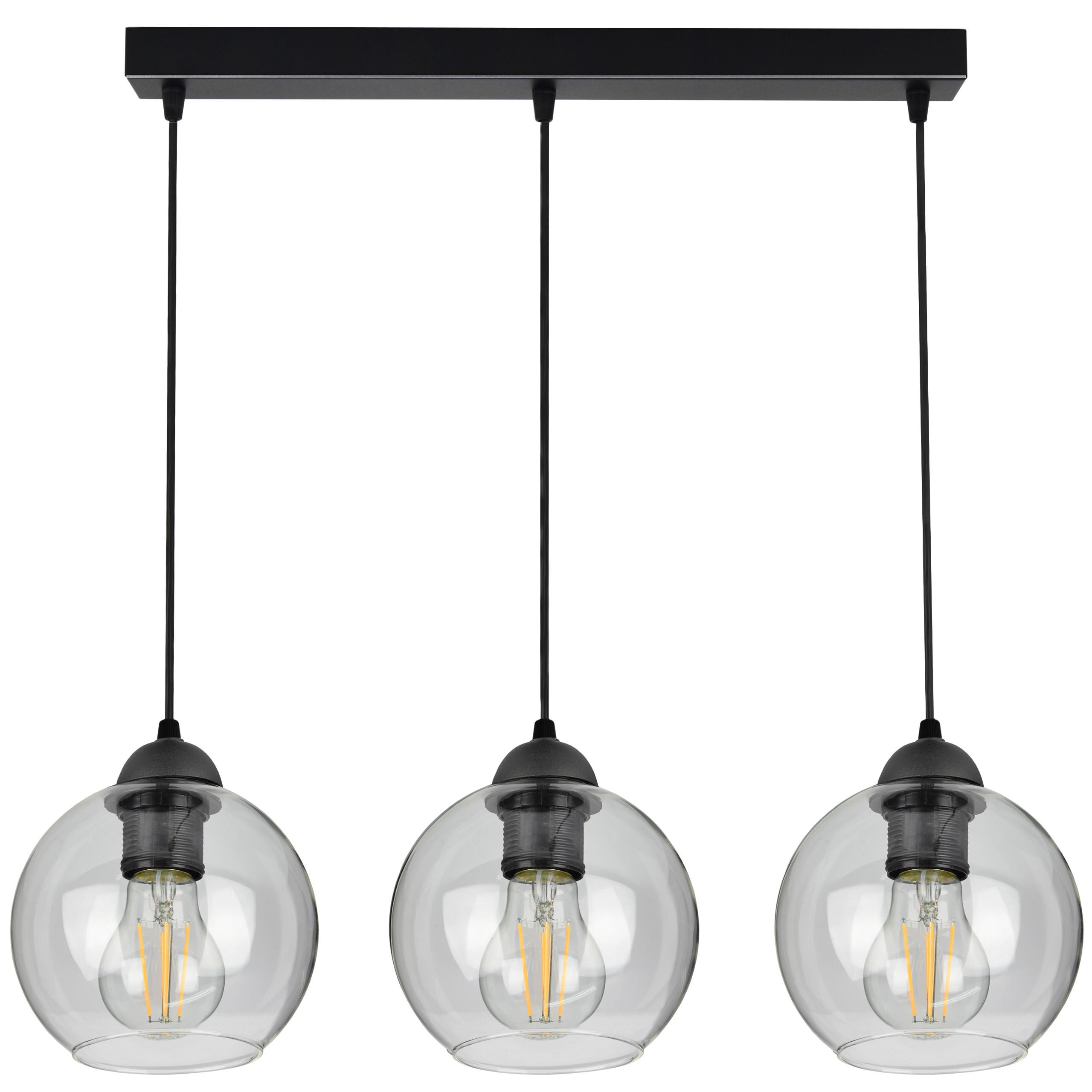 PENDELLEUCHTE HAGEN - Transparent, Glas/Metall (15/70/70cm) - kiki design