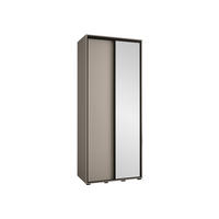 KLEIDERSCHRANK Dakota 3 100 cm - Beige/Schwarz, Holzwerkstoff/Kunststoff (100/235/60cm) - MIRJAN24