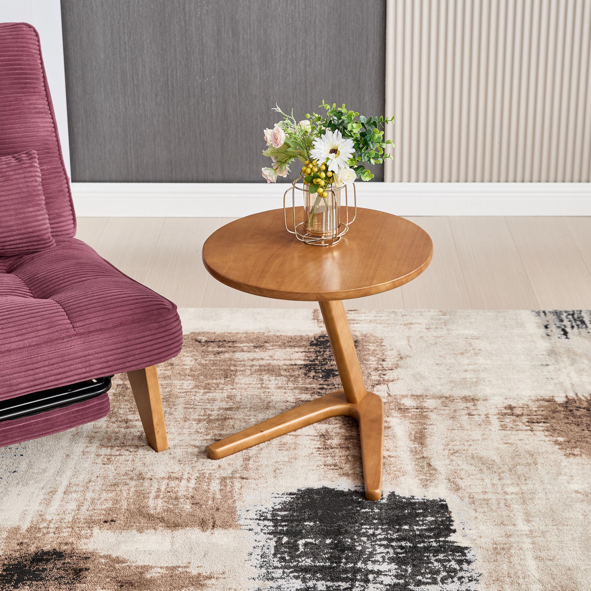 BEISTELLTISCH 50/44/50 cm Natur aus Massivholz mit modernem Design - Naturfarben, Holzwerkstoff (50/50/50cm) - OKWISH