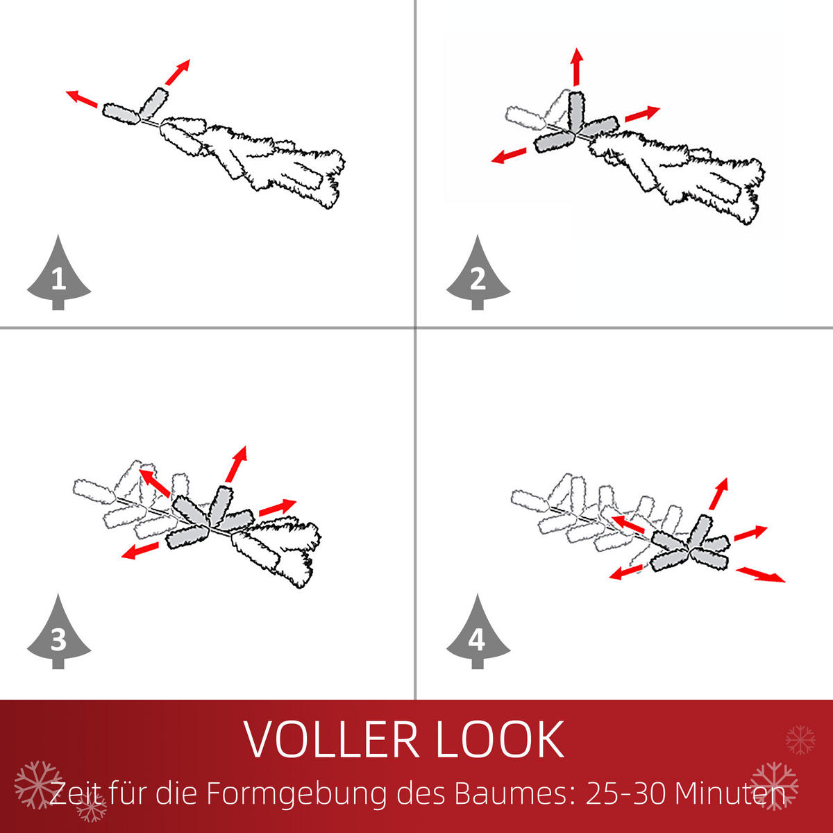 WEIHNACHTSBAUM 180 cm, stabile Basis, Grün - Grün, Kunststoff (180cm) - HOMCOM