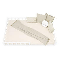 BODENBETT 120x200 cm Weiß mit Lattenrost - Weiß, Holz (120/200cm) - Homestyle4u