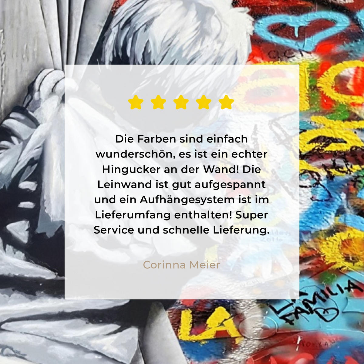 LEINWANDBILD Graffiti - Junge - Ilussie - Straßenkunst 90x140 cm - Hellgrau, Textil (90/140cm) - MuchoWow
