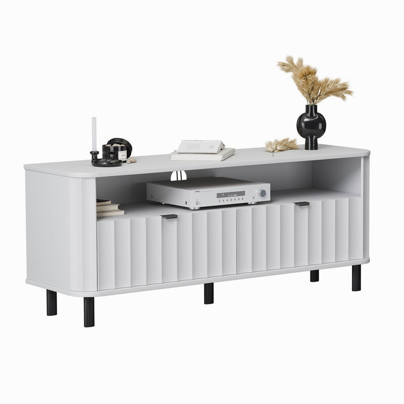 TV-LOWBOARD VITA stehend, 137 cm Alpinweiß - Weiß, Holzwerkstoff/Metall (137/57/40.5cm) - Idohome