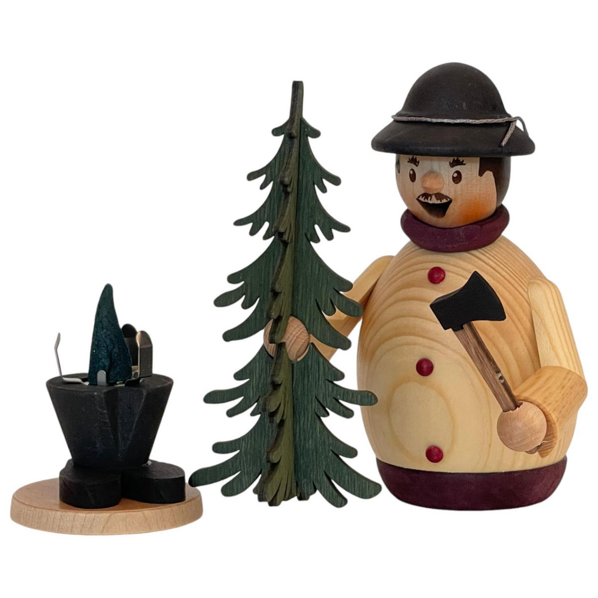 RAUCHMANN Max als Weihnachtsbaumverkäufer 16 cm - Multicolor, Holz (10/16/10cm)