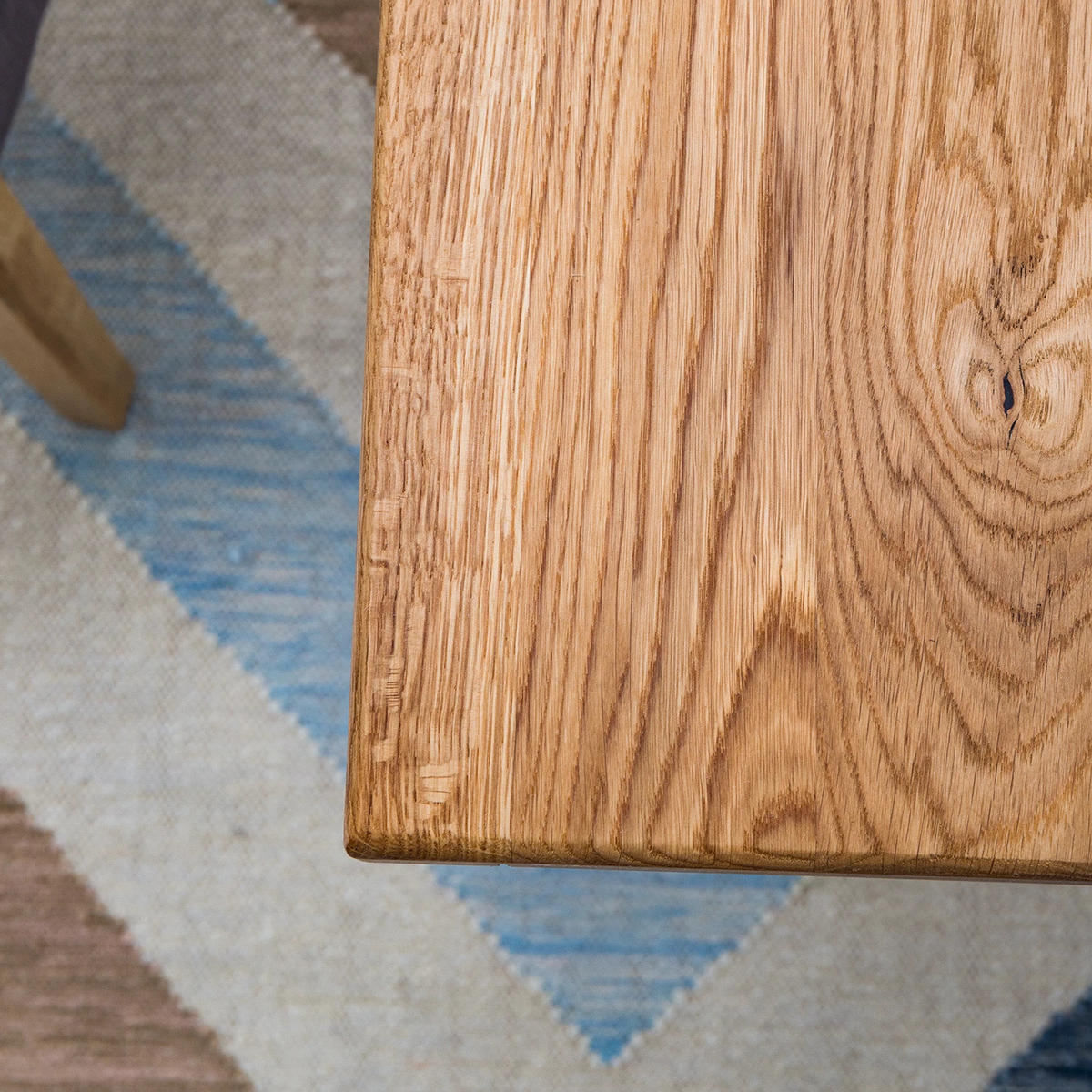 ESSTISCH - Eiche massiv - Braun, Holz/Metall (100/160/75cm) - home24