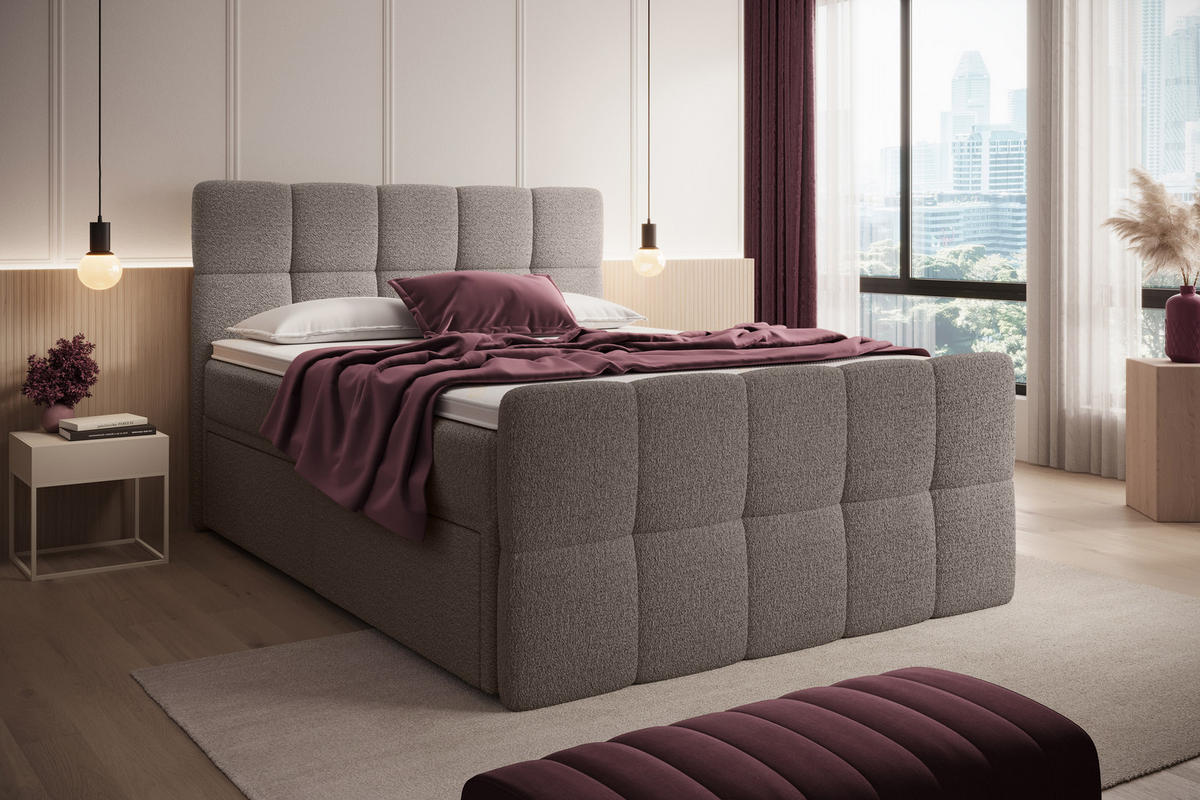 BOXBETT Madison 5 Braun 160/200 H2/H3 Boucle - Braun, Textil (160/200cm) - wonello