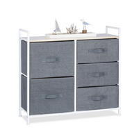 REGALSYSTEM - Grau, Holzwerkstoff/Textil (83/77.5/29cm) - Relaxdays